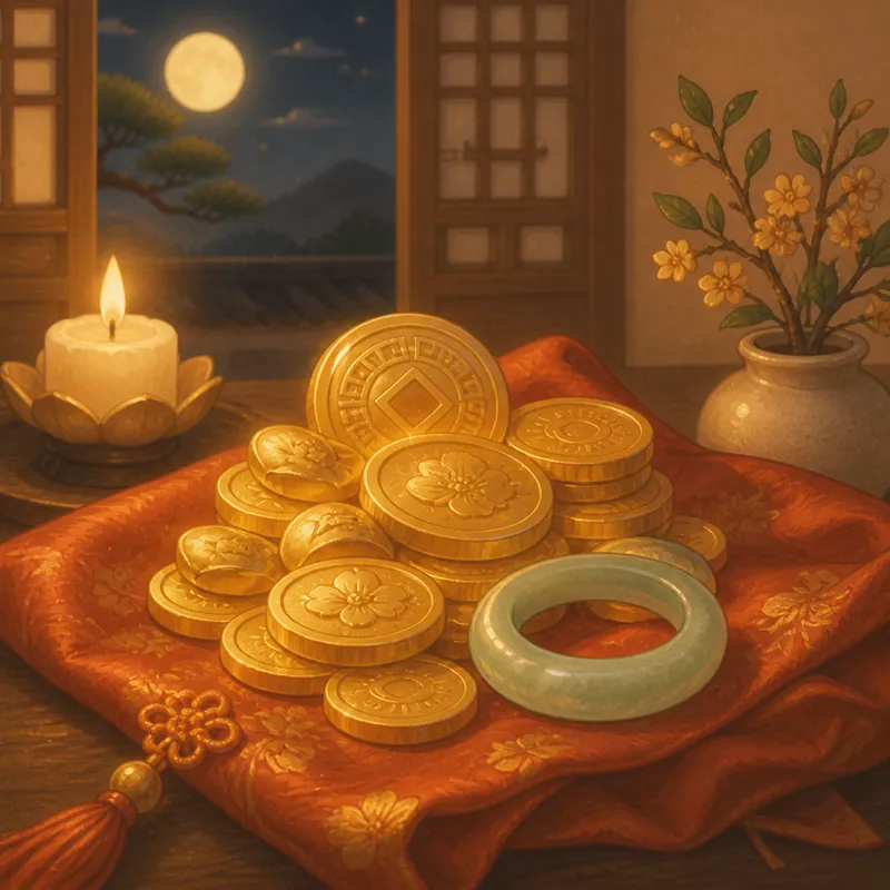 달빛 아래 쌓인 금화