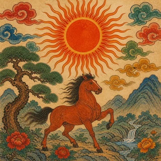 병오일주 상징 그림
