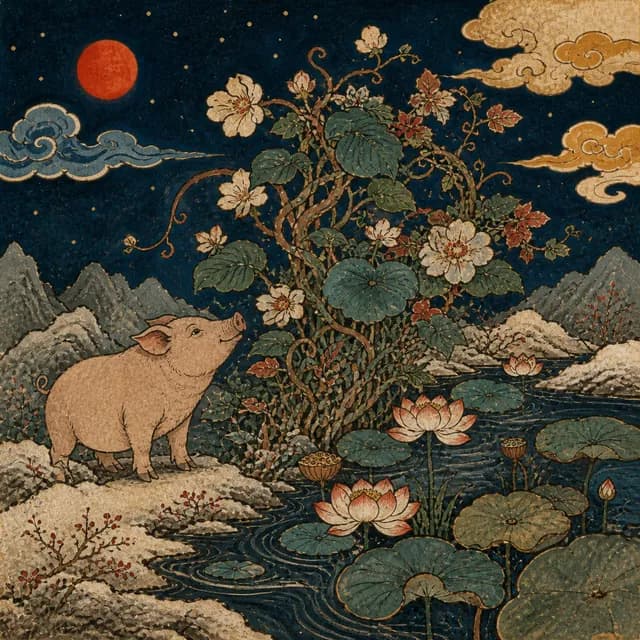 을해일주 상징 그림