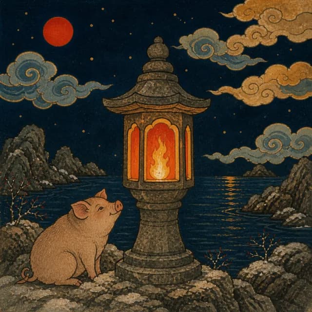 정해일주 상징 그림